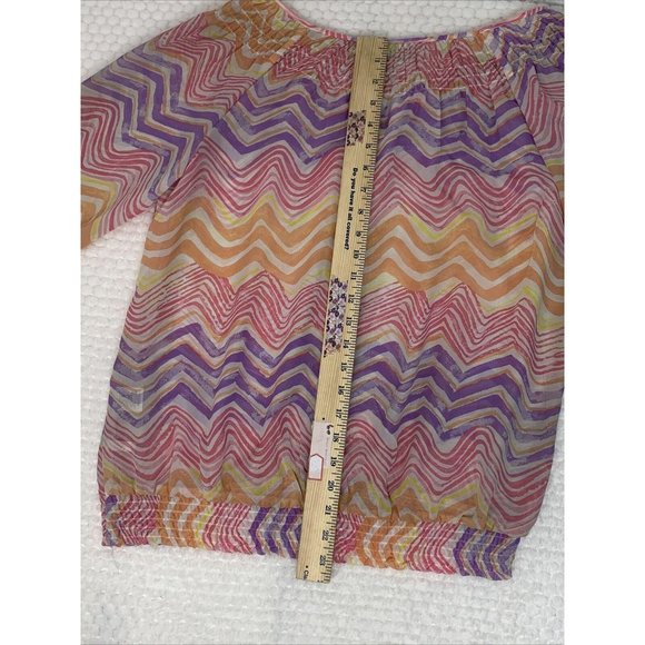 New York & Company Sheer Spring Top Med 3/4 Sleeve - Picture 5 of 5